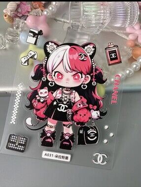 2/$20 : Cutie Girl sticker : dress up in Chanel style